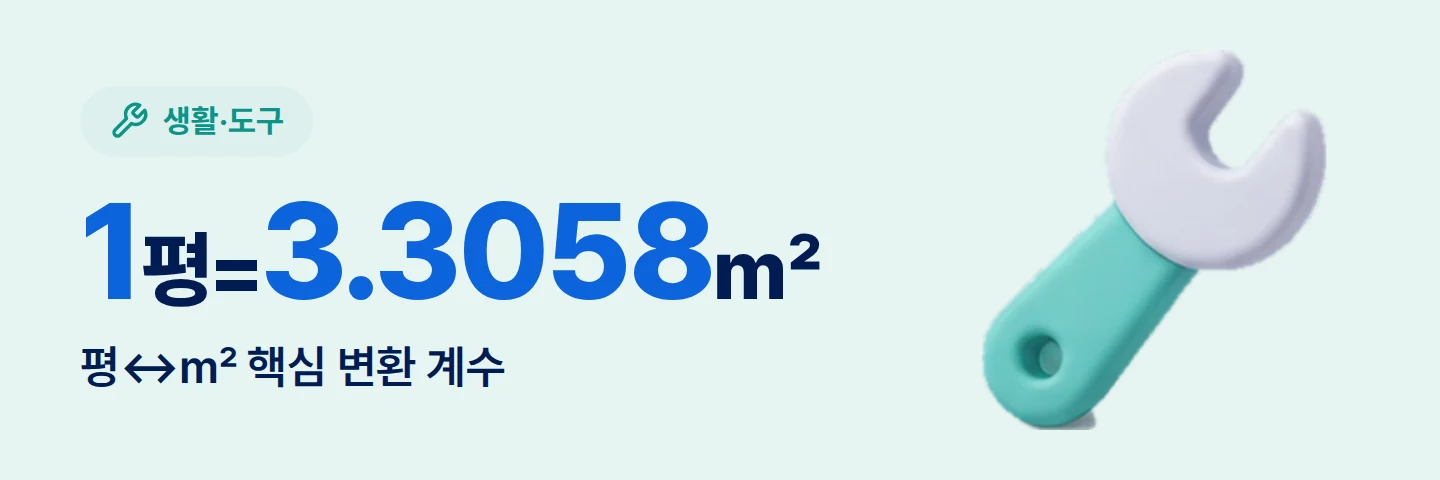 1평=3.3058㎡ 평↔㎡ 핵심 변환 계수